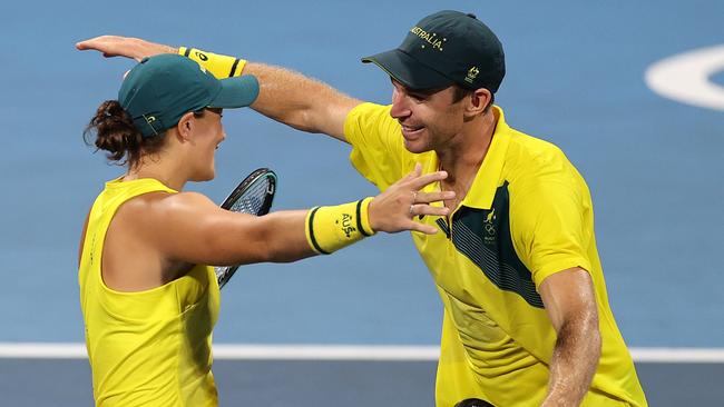 Ashleigh Barty and John Peers have won bronze. Picture: Getty Images