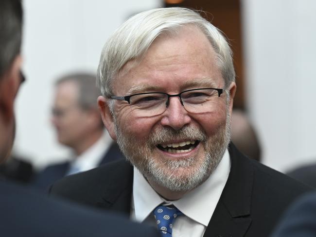 CANBERRA, AUSTRALIA, NewsWire Photos. AUGUST 10, 2023: Kevin Rudd at the unveiling of the Official portrait of former Prime Minister Hon DR Kevin Rudd at Parliament House in Canberra. Picture: NCA NewsWire / Martin Ollman