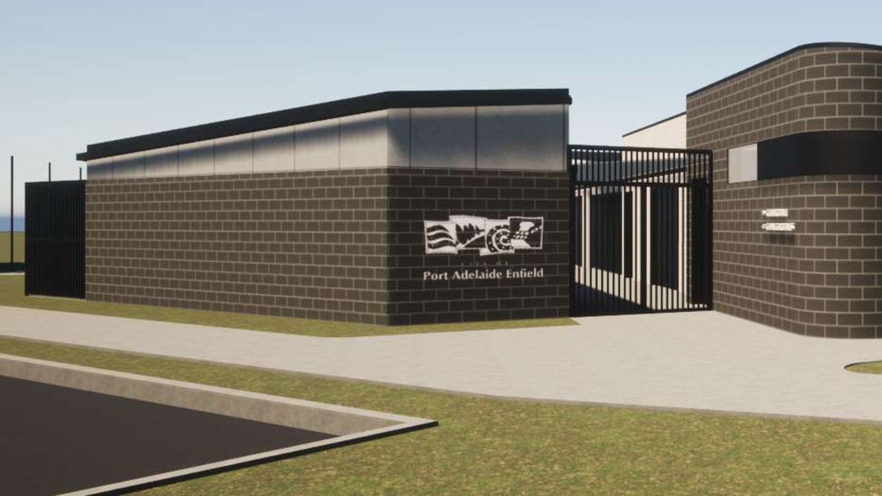 Artist impressions for the proposed redevelopment of the Duncan Fraser Reserve changerooms. Picture: Port Adelaide Enfield council