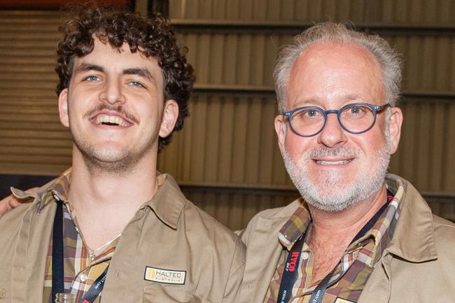 Gabriel Akkari and Grant Johnston from Brisbane at the QME Mackay 2022 Opening Party in conjunction with Queensland Resources Council sponsored by Hastings Deering. Picture: Michaela Harlow