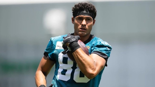 Australian tight end Murtagh, 24, moved from Queensland to Florida this year through the NFL’s International Pathway Program. Picture: Instagram