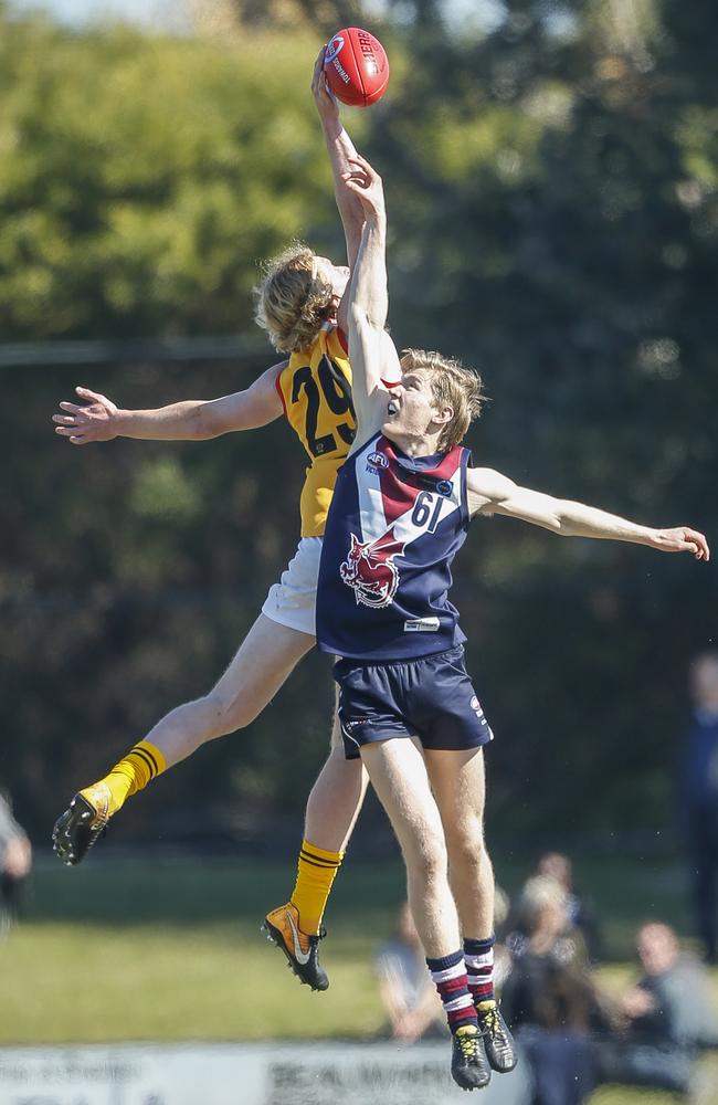 Fischer McAsey doing some ruck work for the Dragons.