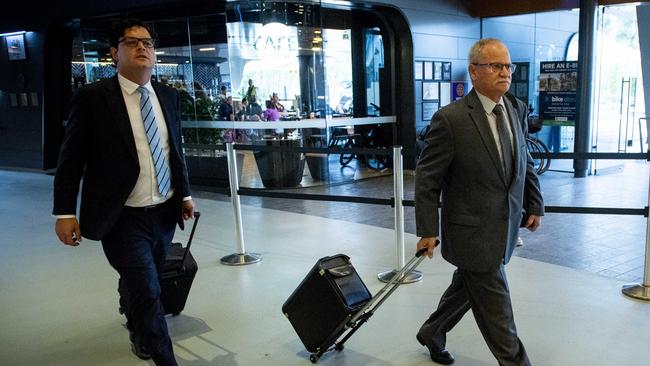 Lawyers Andrew Culshaw and Garry Palasis are representing the SANFL. Picture: Mark Brake