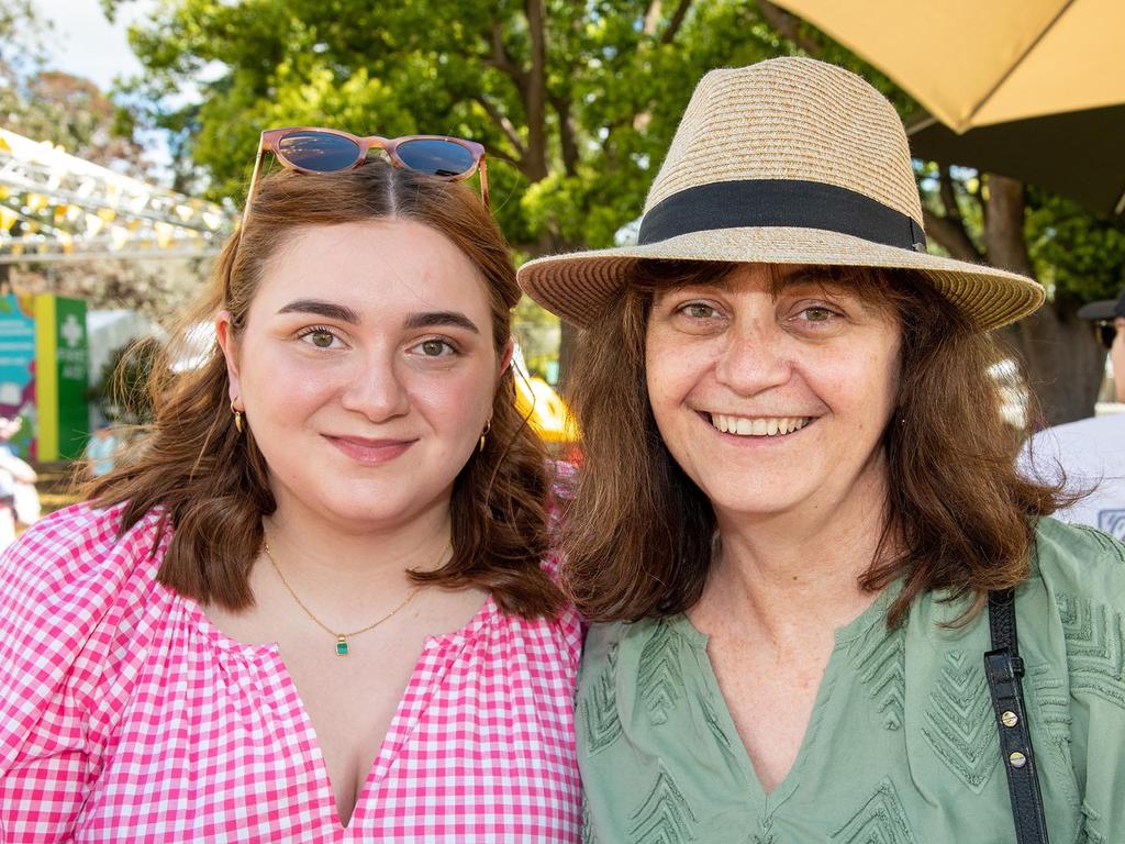 Megan Beckinsale and Margaret Beckinsale. Festival of Food and Wine, Queens Park, Toowoomba Carnival of Flowers. Saturday September 10, 2022 Picture: Bev Lacey