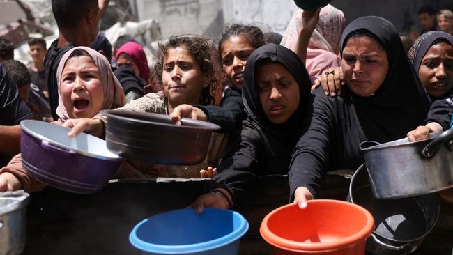 The foreign ministers of major democratic nations have released a joint statement warning Gazans are facing starvation. Picture: Bashar Taleb / AFP
