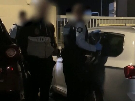 Footage captures Comanchero bikie arrest