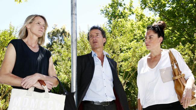 Bondi Public School P &amp; C presidents Rachel Blackley and Camille Usher with Bondi Public’s president Rob Keldoulis. They were fuming after the meeting in which they were told the schools were not full. Picture: John Appleyard