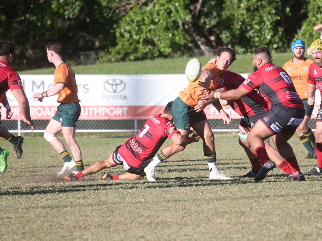 GCDRU grand final rematch, round 9. Surfers Paradise Dolphins v Griffith Uni Colleges Knights. June 8 2024, picture: Richard Gosling