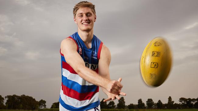 Jackson Hately is expected to be snaffled by an AFL club on Thursday night. Picture: MATT LOXTON