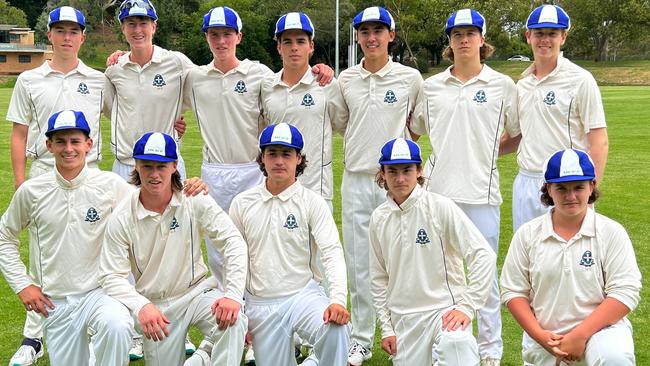 The St Patrick's first team that played last week against De La Salle. Logan Clark (back left), Archie Lalor, Connor Weidemann, Lincoln Koliba, Jack Jarvis, Luke Smith, Lachlan Brodie, Jack Kovacevic (front left), Harry Lawson, Darcy Aitken, Clarke Alaimo, Jimmy Duxson. Picture: St Patrick's College.