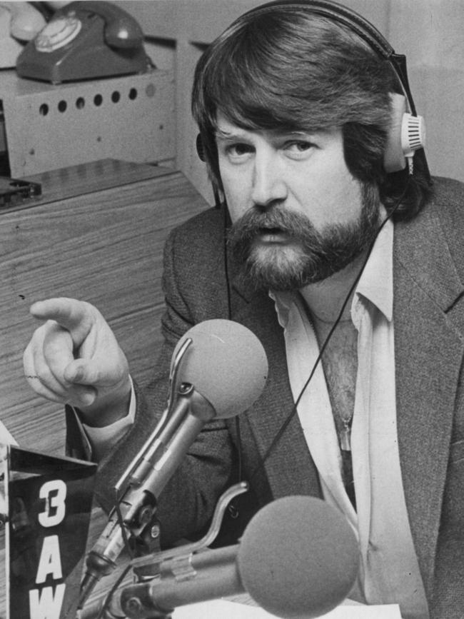 Derryn Hinch on air for 3AW.