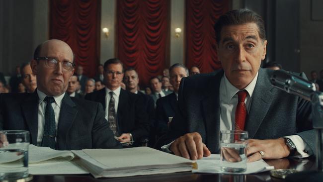 Al Pacino, right, in Martin Scorcese’s new film The Irishman. Picture: Netflix via AP