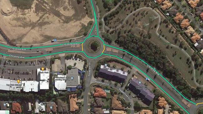 The crash occurred outside a Robina early learning centre. Picture: Google Maps.