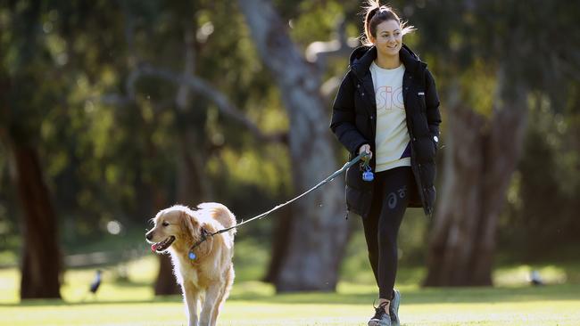 Chiocci and her four-legged bestie, Bentley. Picture: Mark Stewart