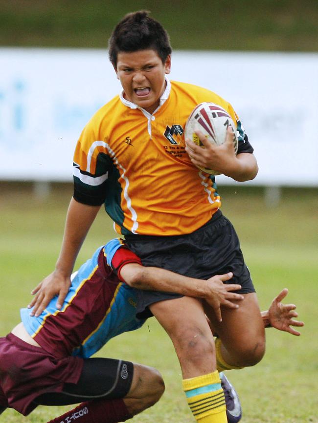 David Fifita playing for Met West in the Queensland U12 State Titles in 2012. Picture: David Nielsen / The Queensland Times