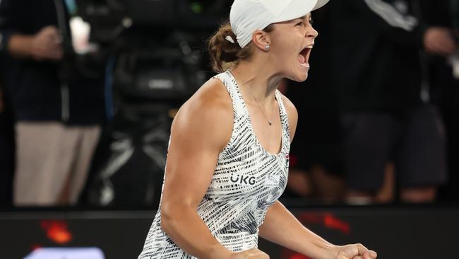 Ash Barty’s drought-ending Australian Open victory was celebrated far and wide. Picture: David Caird