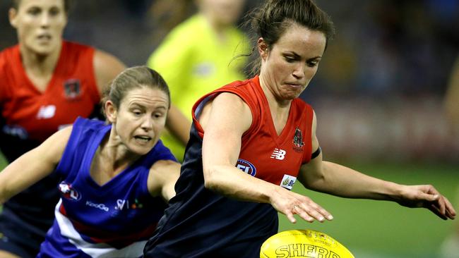 Daisy Pearce will play for Melbourne in the exhibition game. Picture: Wayne Ludbey