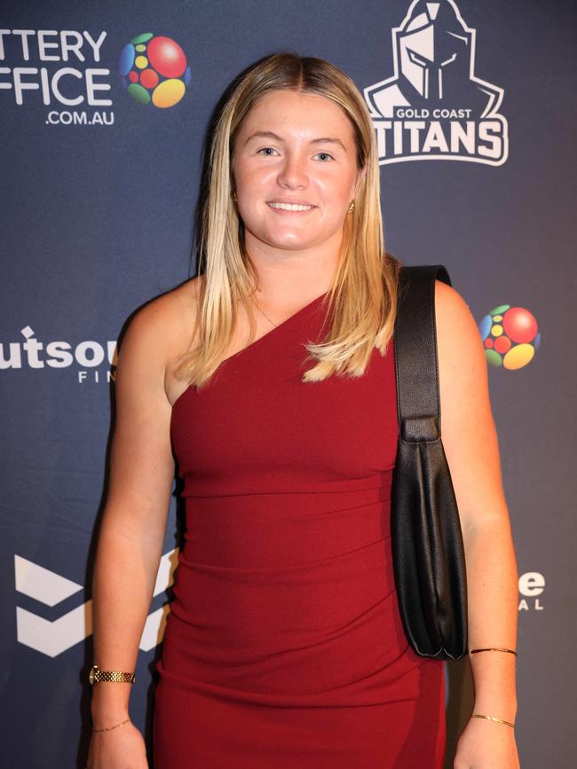 Lily Kolc at the Gold Coast Titans NRLW 2025 Season Launch at Isoletto The Star Gold Coast. Picture, Portia Large.