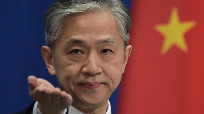 Chinese Foreign Ministry spokesman Wang Wenbin said China had taken necessary action. Picture: AFP