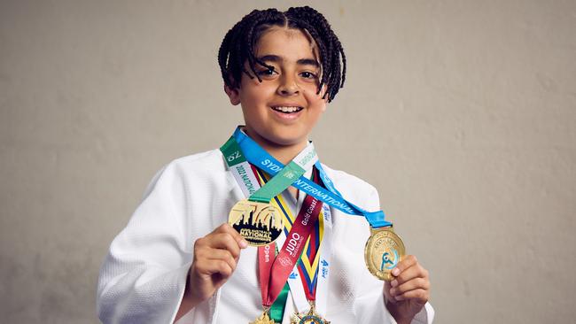 Tom Brunet-Greseque, 12, from the Adelaide Uni Judo Club and Charles Campbell College, has been selected as a 2022 School Sports Awards finalist. Picture: Matt Loxton