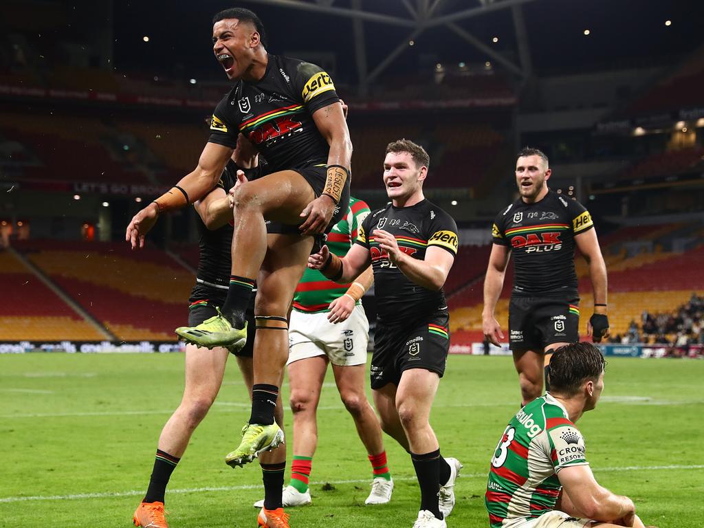 With their 25-12 win in round 23, the Panthers made it five victories in a row against South Sydney. Picture: Chris Hyde/Getty Images