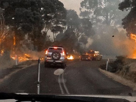 A bushfire continues to burn at Tullah on Tasmania's West coast. Picture: Aidan Mangano