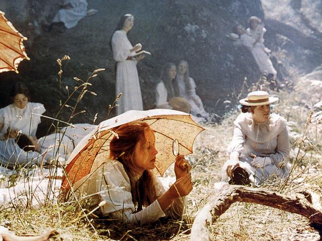 Unidentified actresses in scene from  1975 film Picnic At Hanging Rock. movies