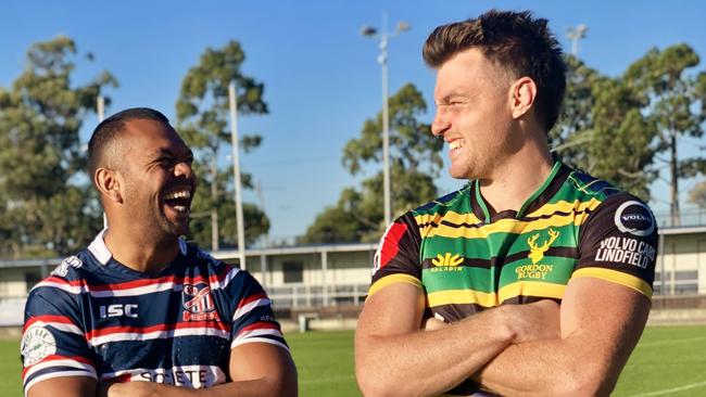 Kurtley Beale (left, Easts) and Jack Dempsey (Gordon).