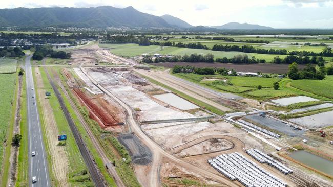 Earthworks and construction on Stage 3 of the Cairns southern access corridor between Edmonton and Gordonvale is currently under development. The 10.5 kilometre upgrade and lane duplication project on the Bruce Highway south of Cairns is forecast to be completed in 2023 and cost $481 million, jointly funded by the Australian and Queensland Governments. Picture: Brendan Radke