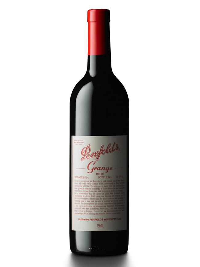 The latest vintage of Penfolds Grange (2014).