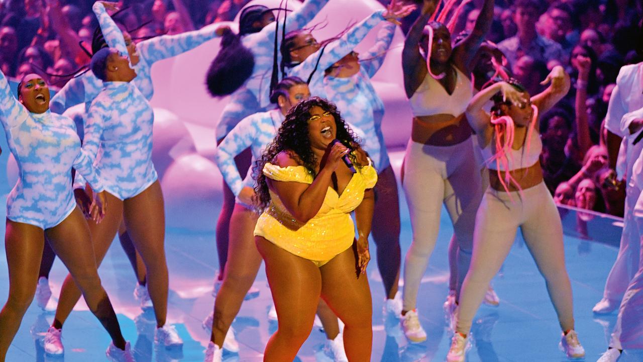 Lilac Shiny Bodysuit worn by Lizzo in Juice for her live