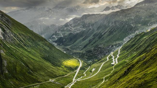 Switzerland’s Furka pass, which features in the Bond film Goldfinger. Picture: swiss-image.ch/Markus Buehler