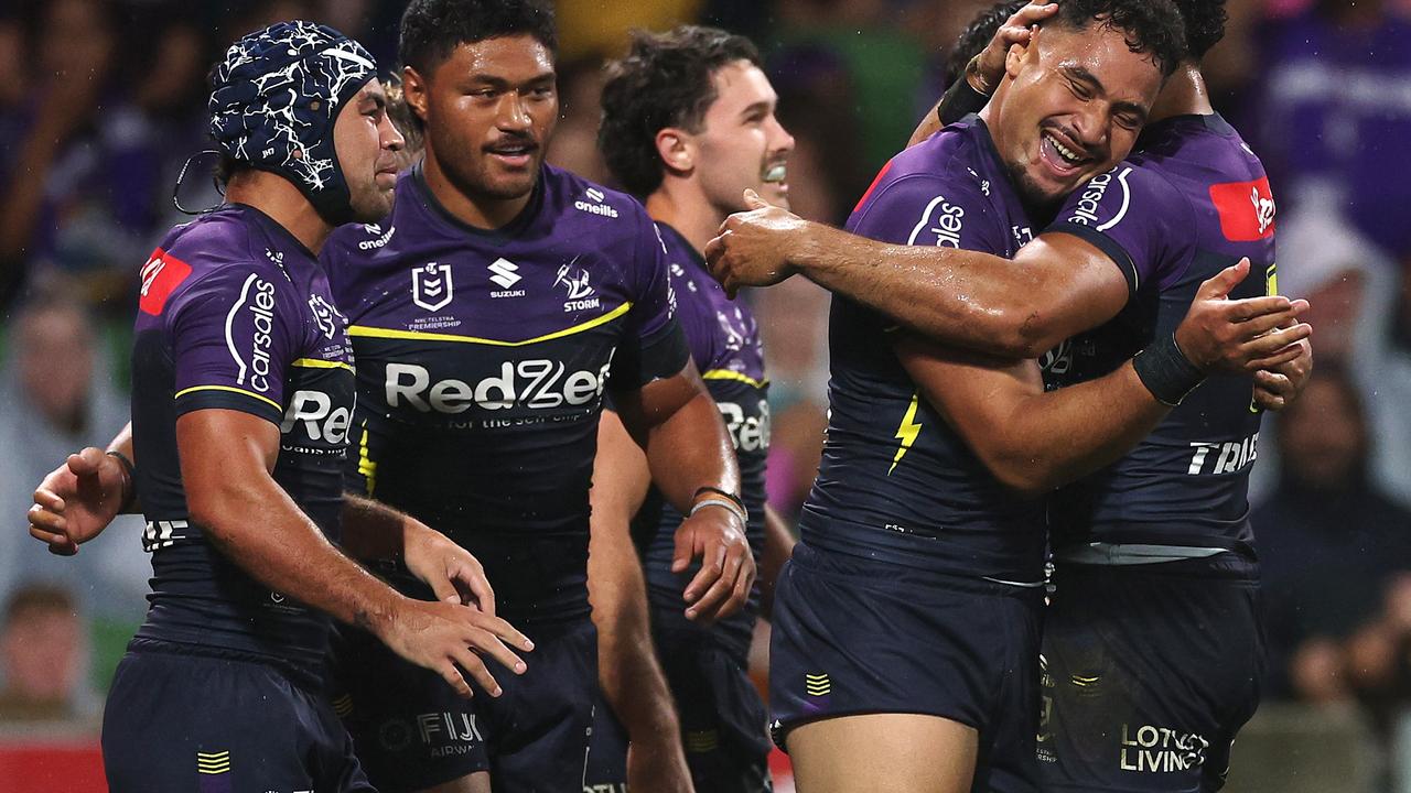 NRL Live: Storm hold on for thrilling victory over premiers