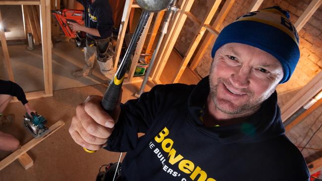 Builder Mark Micklethwait on a job site in 2020. Picture: Tony Gough