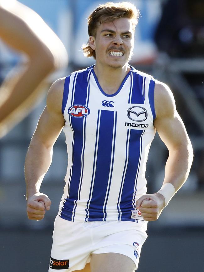 Cam Zurhaar helped spearhead North Melbourne’s first win under David Noble.