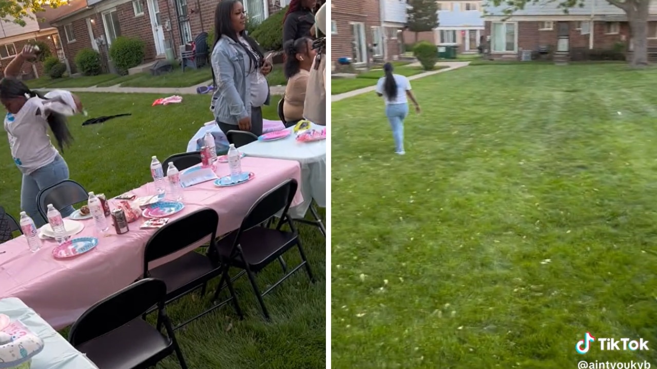 She allegedly destroyed the party because she "didn't want another girl". Source: TikTok/@aintyoukyb