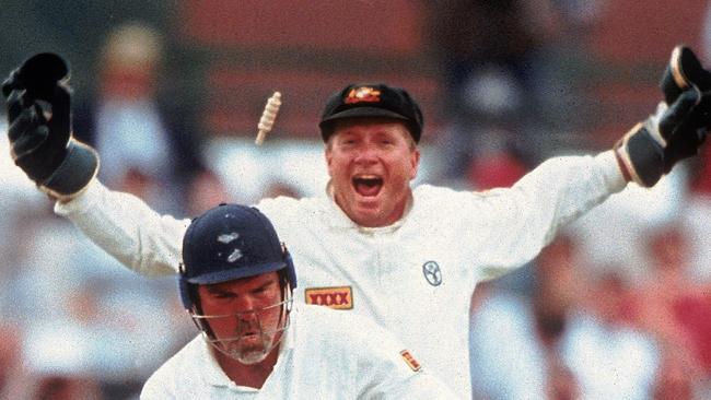 Mike Gatting’s face tells the story.
