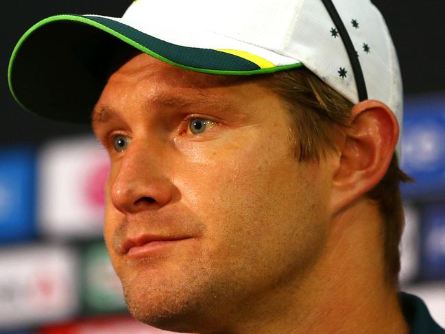 CRICKET - Australian cricket team training at Adelaide Oval. Shane Watson press conference. Photo Sarah Reed