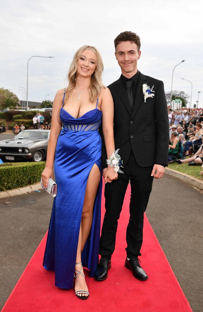 Seraya Geraghty and Jarod Bezvidenhout at Highfields State Secondary College. Picture: Patrick Woods.