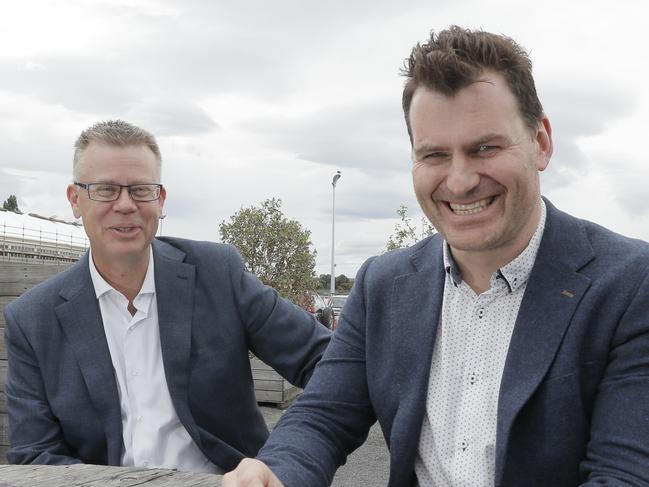 Evan Hall CEO Tourism Council of Western Australia and Luke Martin CEO Tourism Industry Council Tasmania.  Picture: Craig Warhurst