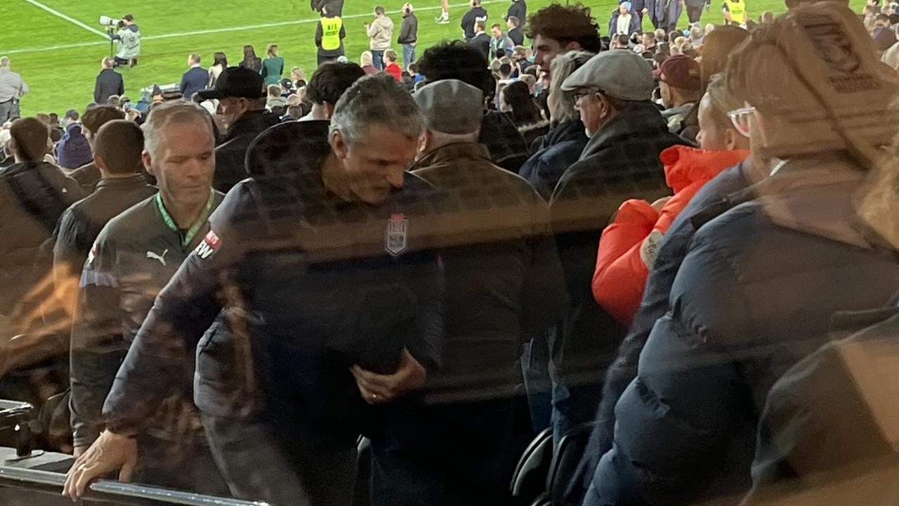 Ivan Cleary spotted in Brad Fittler's coaches box.