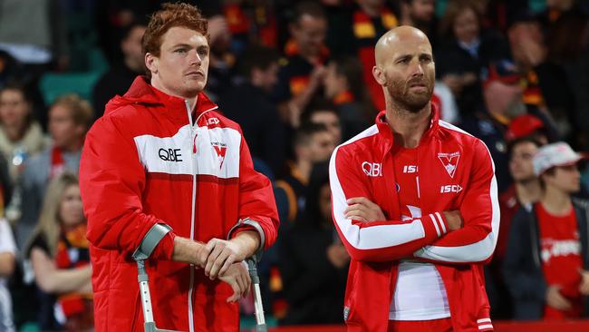 Jarrad McVeigh was injured two weeks ago against the Crows. Picture: Phil Hillyard