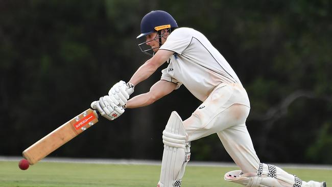 Norths batsman Chris Maher Fifth grade: Norths v Souths Saturday March 25, 2023. Picture, John Gass