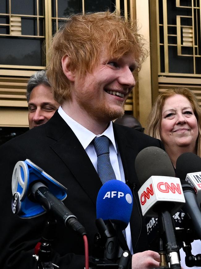 The British muso told media he was “very happy” with the result. Picture: AFP