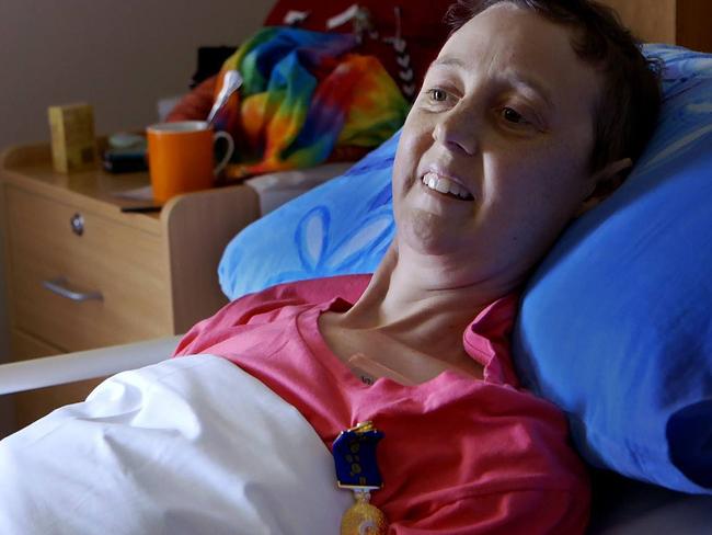 Connie, the day she received the medal in recognition of her tireless work for breast cancer research. Picture: AAP Image/Facebook, Love Your Sister