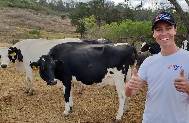 C91.3FM breakfast host Josh Webster at Picton’s Country Valley Farm.