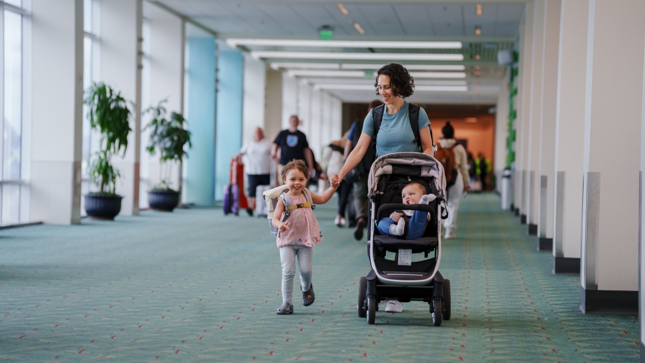 Stress free, smooth travel. It's a parent's dream. And the right travel pram can make it a reality. Picture: iStock