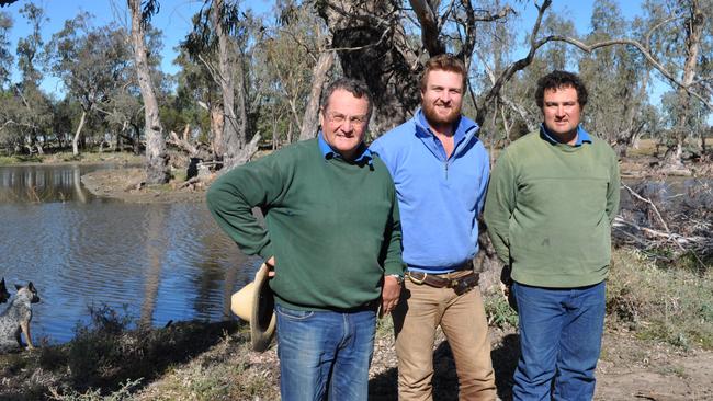 David, Sam and Tom Coulton of Morella Agriculture at Boggabilla, NSW.