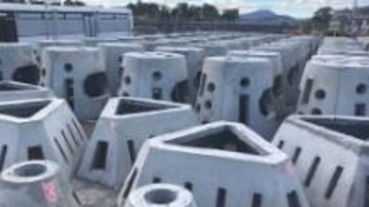 The artificial reef units before installation. Picture: Fisheries Tasmania