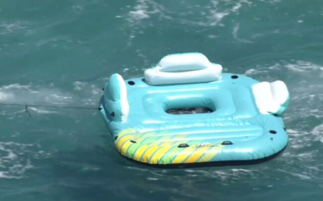 The floatie that dragged the women out to sea. Picture: 9 NEWS